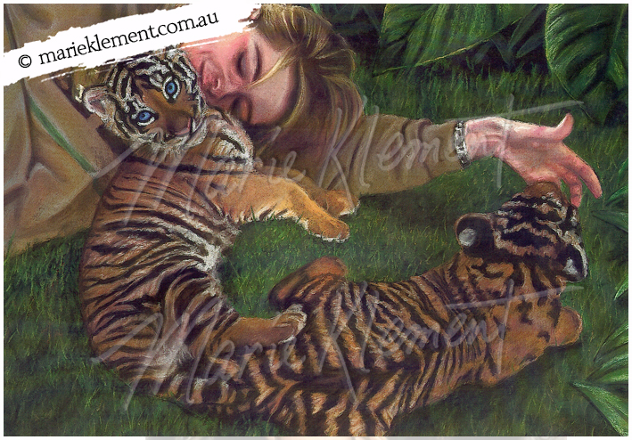 Marie Klement Artist Tigers Painting